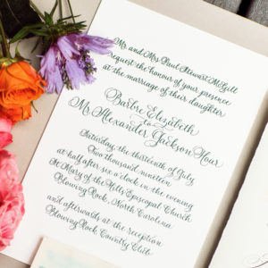 Calligraphy by Carole Invitation